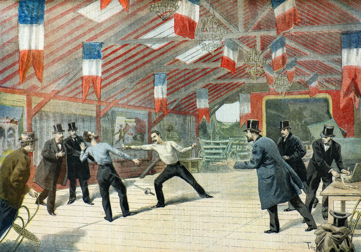 úmrtí Julese Hippolyta Perchera,1895 (Ilustrace) od Oswaldo Tofani