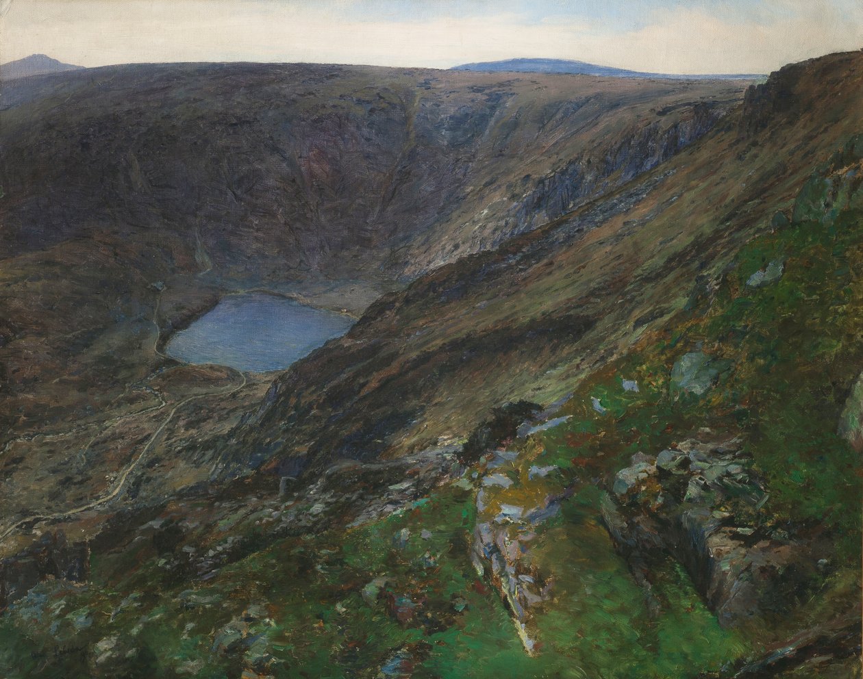 Horské jezero v Krkonoších, 1896 od Otakar Lebeda