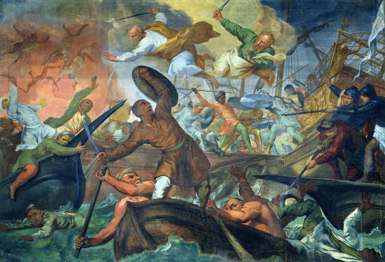 Zázračný zásah SS Petra a Pavla v bitvě u Lepanta, 7. října 1571 od Ottaviano Dandini