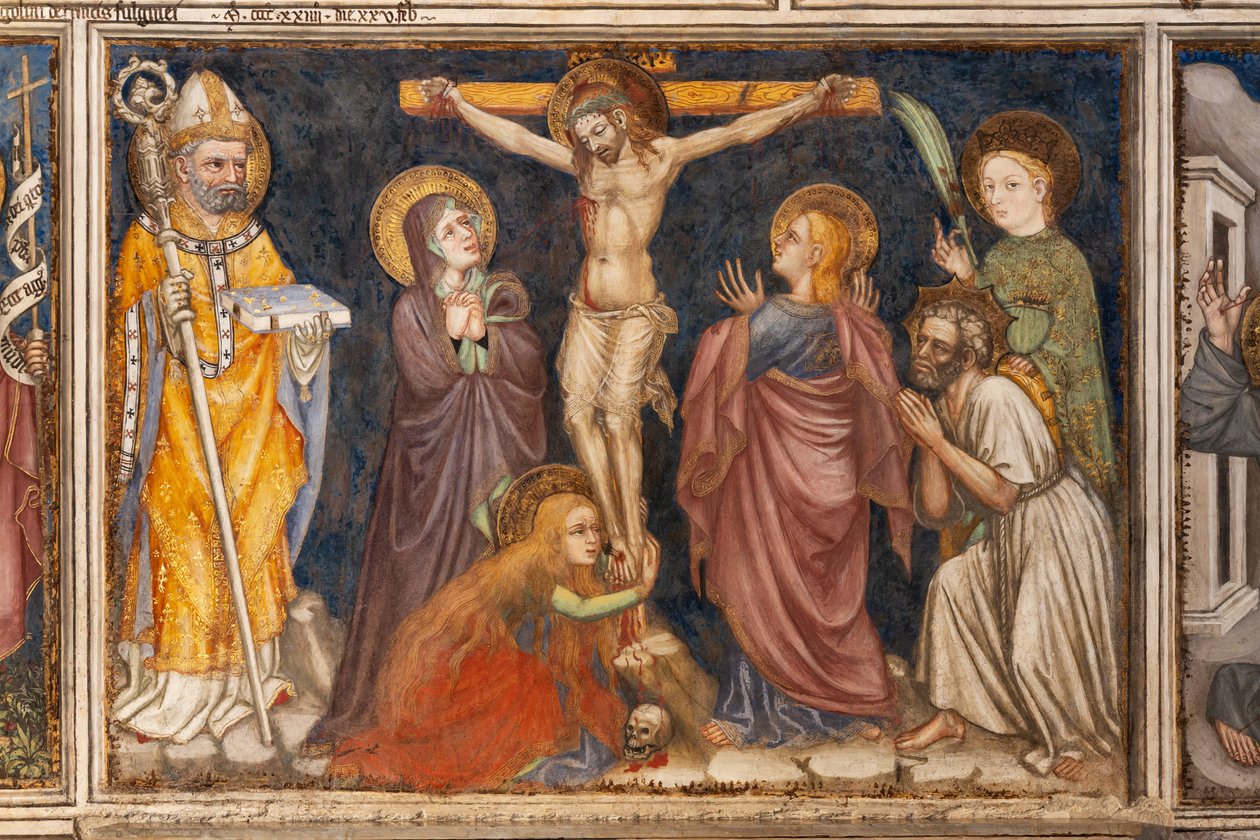 Detail Ukřižování od Ottaviano Nelli