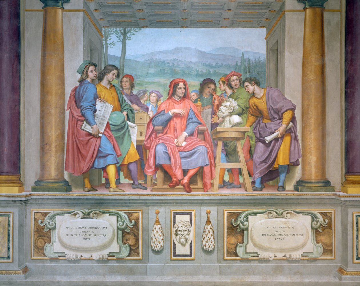 Lorenzo mezi umělci od Ottavio Vannini