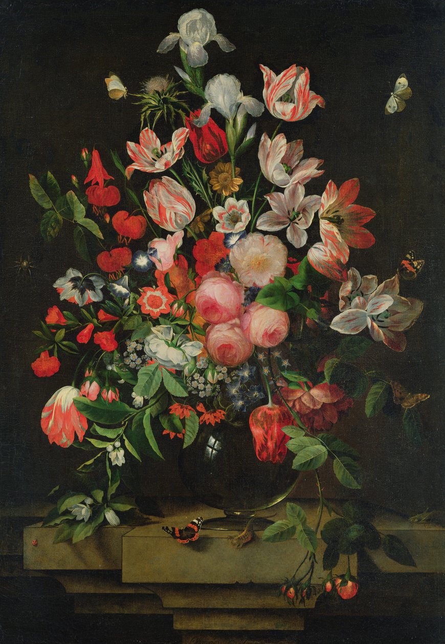 Květinová malba, 1678 od Ottmar the Elder Elliger