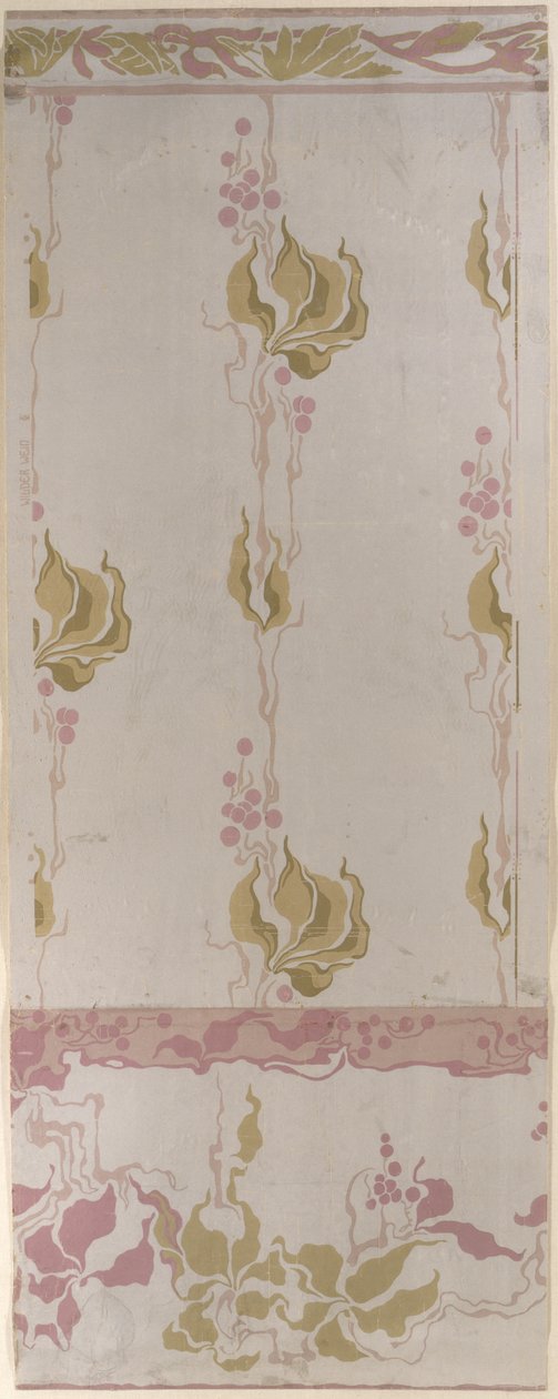 Design tapety Virginia Creeper, 1902, vyrobeno v Tapetenfabrik Engelhard, Mannheim, od Otto Eckmann