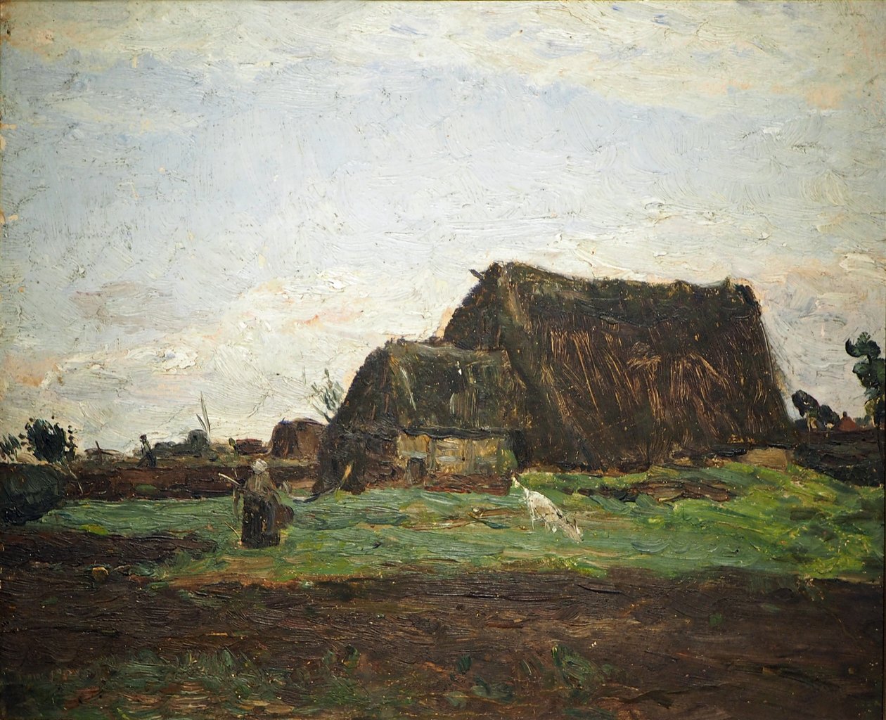 Moorkate s manželkou a kozou od Otto Modersohn