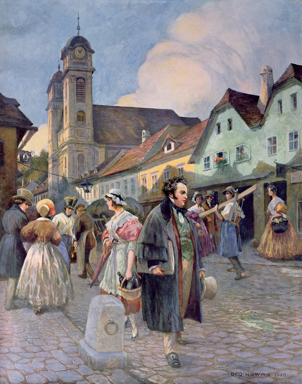 Franz Peter Schubert (1797-1828) v Lichtenthalu, 1928 od Otto Robert Nowak