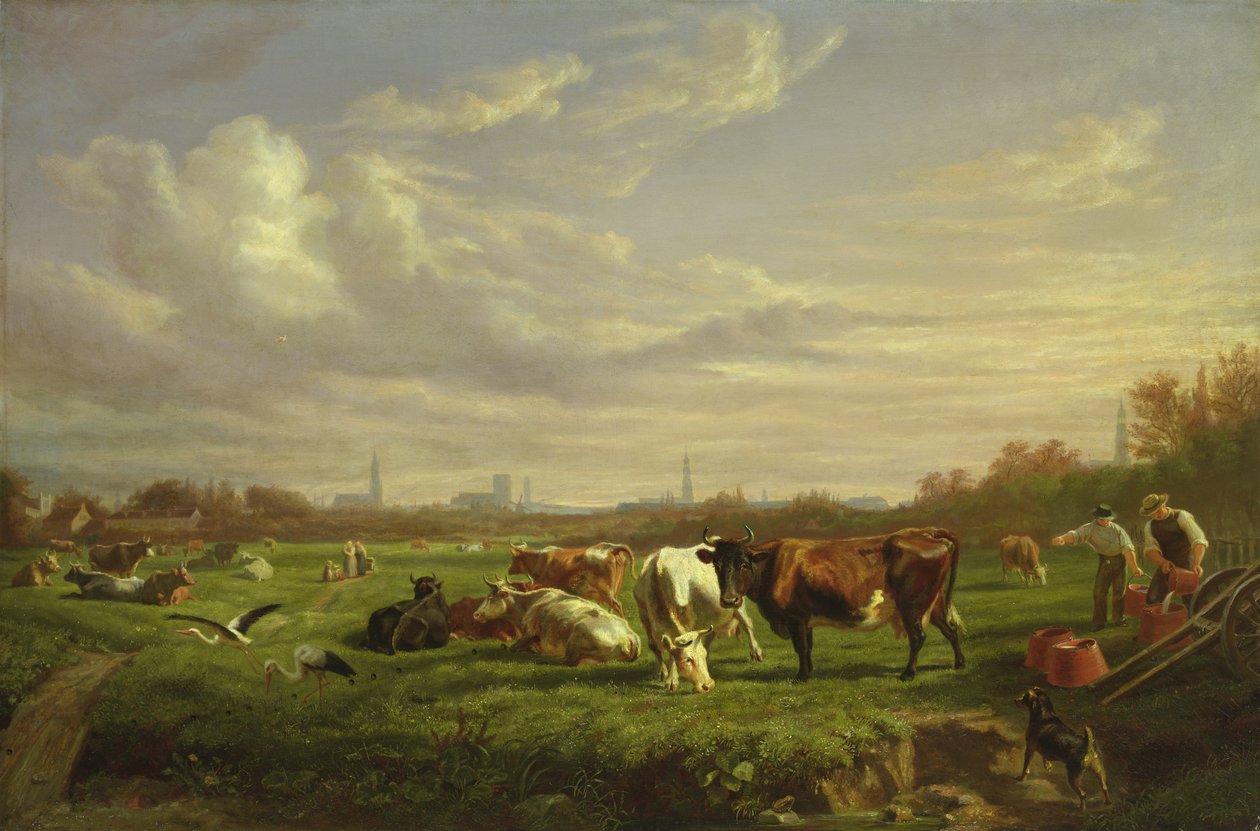 Louka s městem Dammtor za zády, 1856 od Otto Speckter