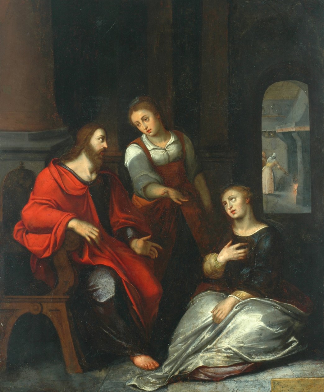 Kristus v domě Marie a Marty, 1556 od Otto van Veen