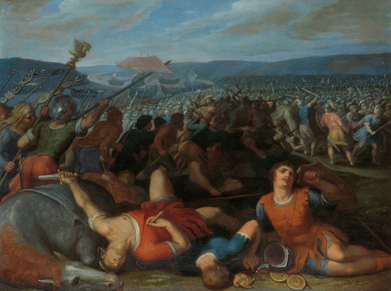 Batavians porazil Římany na Rýně, 1600-13 od Otto van Veen