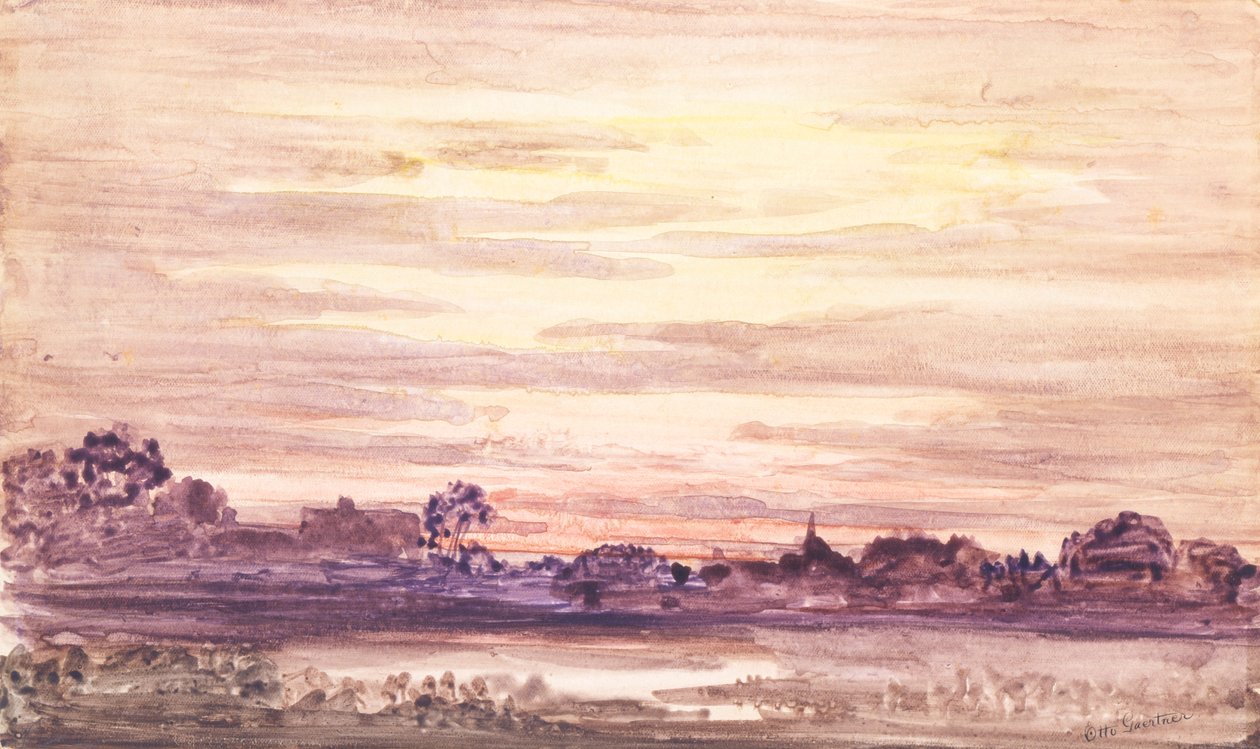 Západ slunce po bouři, ca. 1900. od Otto Gaertner