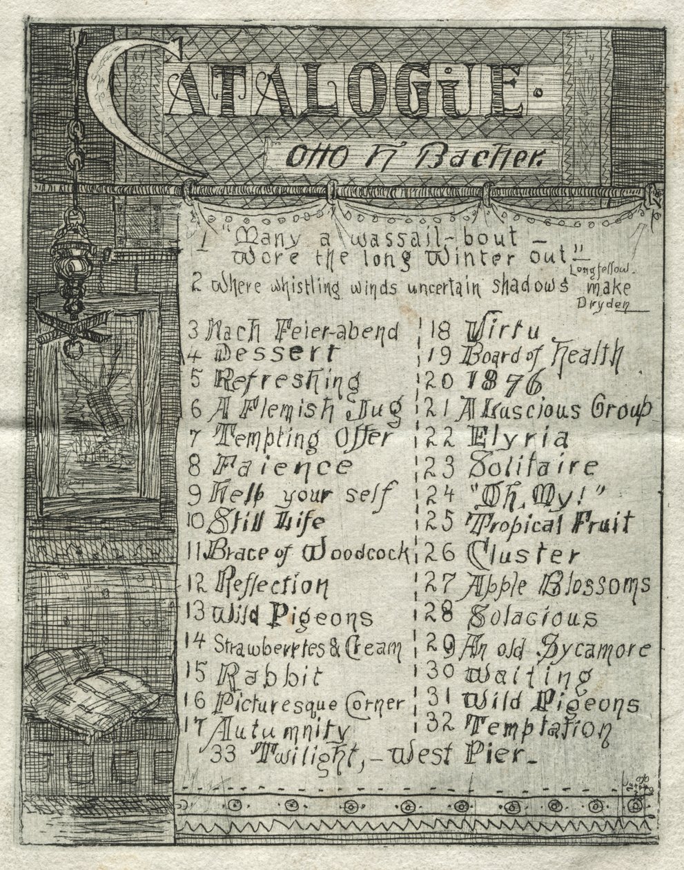 Katalog, 1878. od Otto H. Bacher
