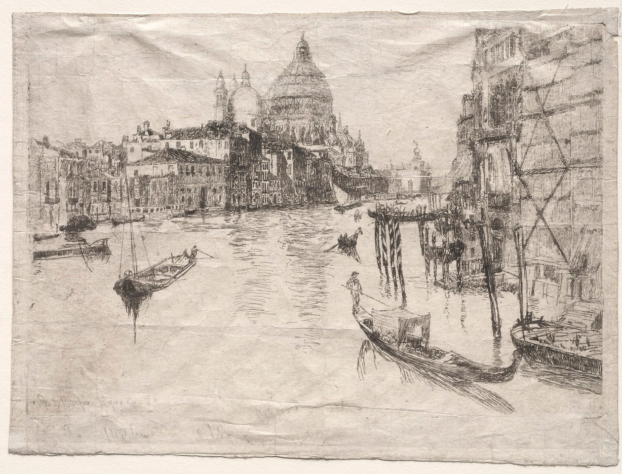 Vstup do Canal Grande, Benátky, 1880. od Otto H. Bacher