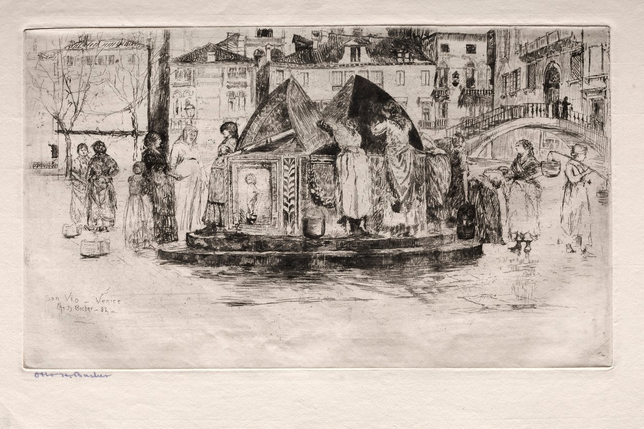 Lepty Benátek: Pozzo San Vio, 1882. od Otto H. Bacher