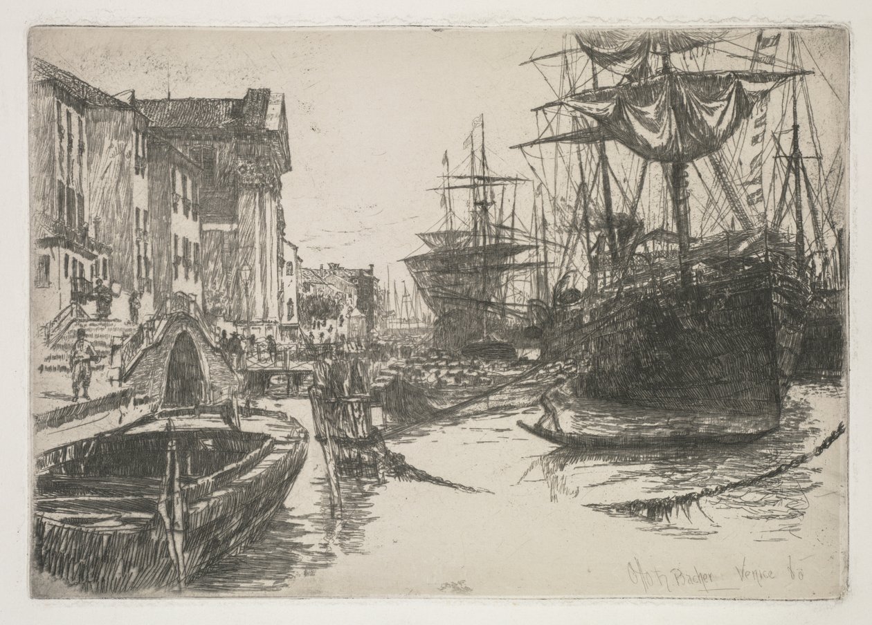 Základy Zattere, 1880. od Otto H. Bacher