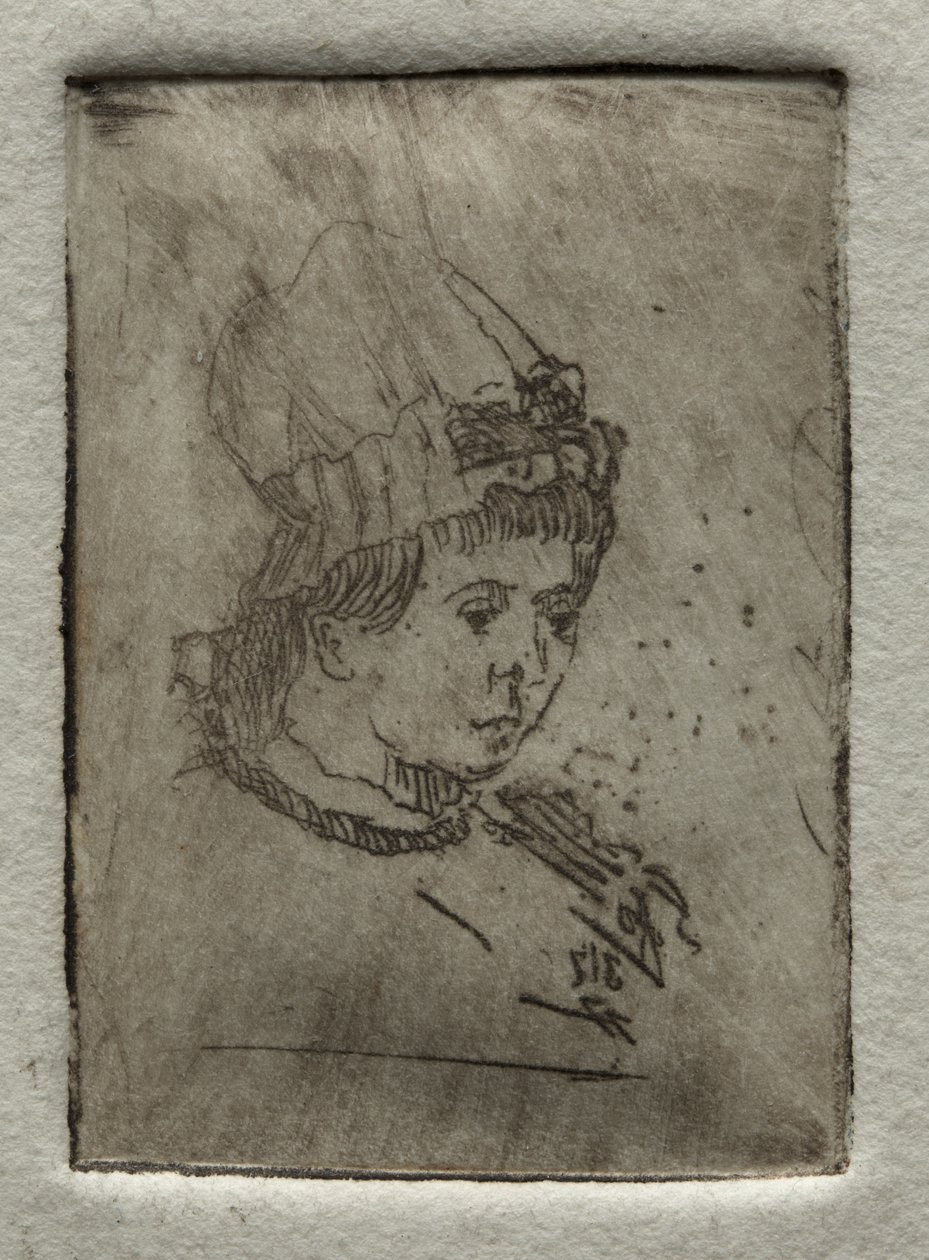 Small Head with Mob Cap, 1878. od Otto H. Bacher