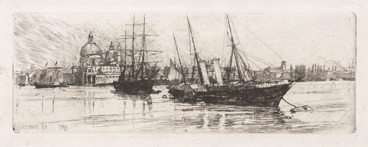 Dvě lodě, Benátky, 1880. od Otto H. Bacher