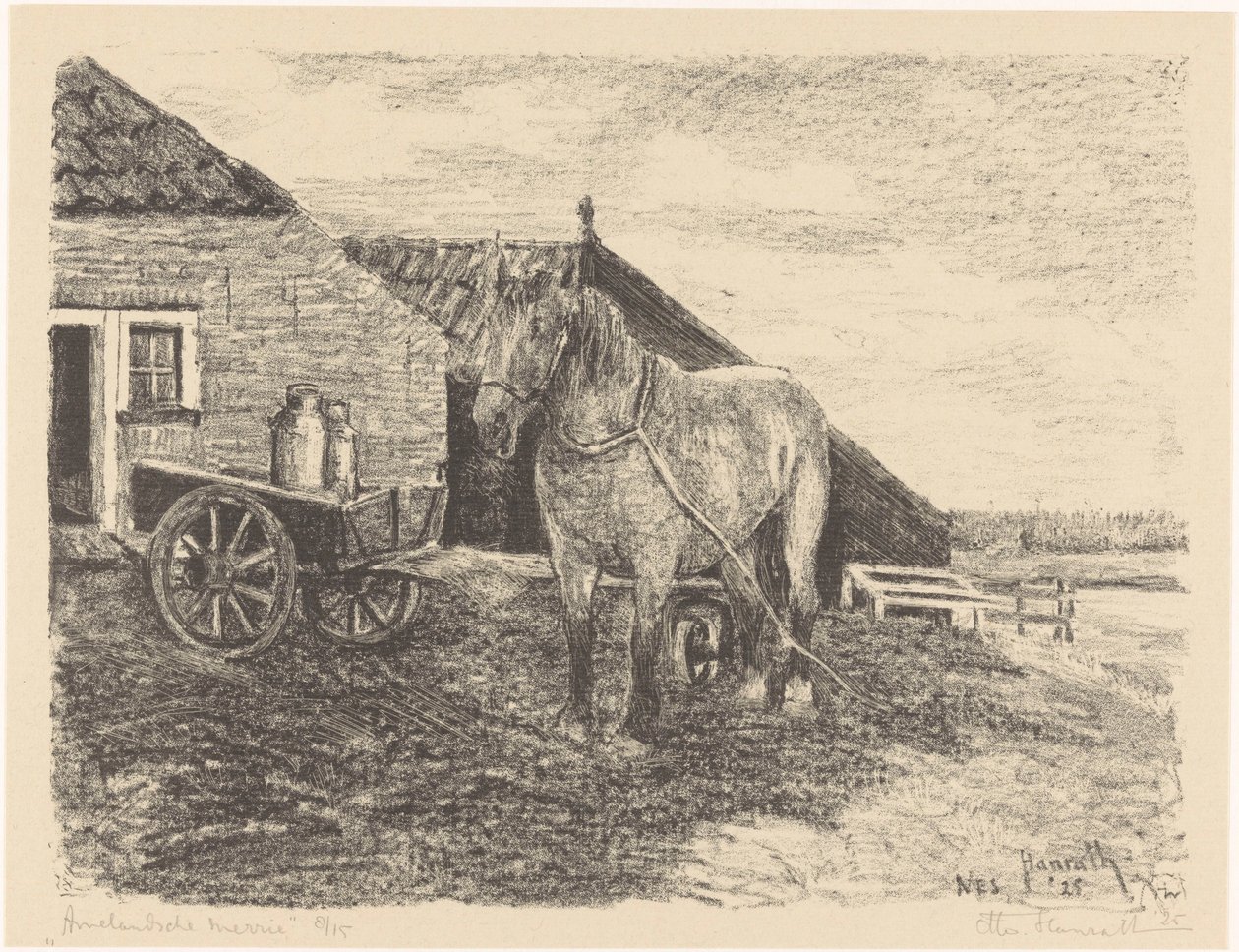 Ameland klisna (původní název na objektu) od Otto Hanrath (signed by artist)