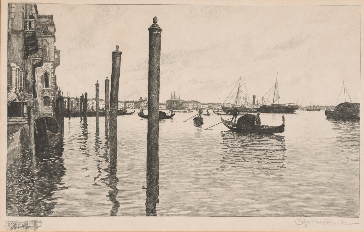 Canal Grande, Benátky od Otto Henry Bacher