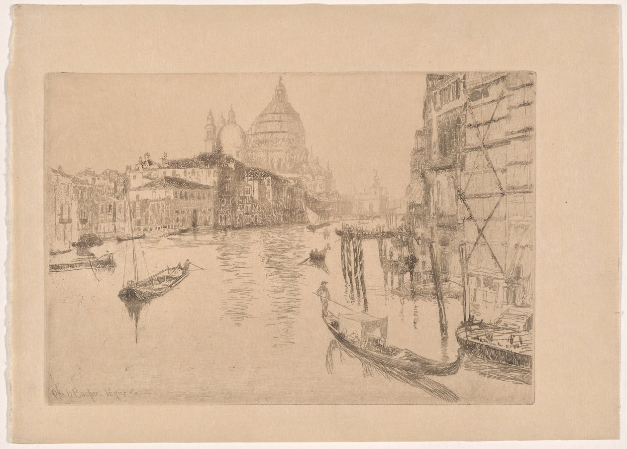 Vchod do Canal Grande od Otto Henry Bacher