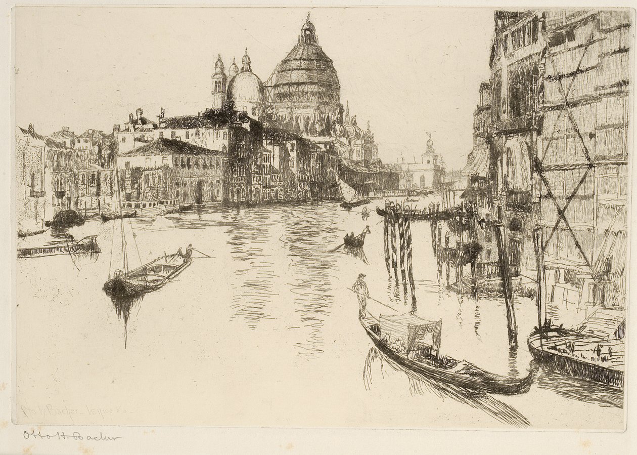 Canal Grande, Benátky od Otto Henry Bacher