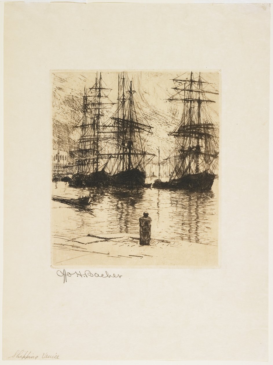 Lodní doprava, Benátky, 1879-1880 od Otto Henry Bacher