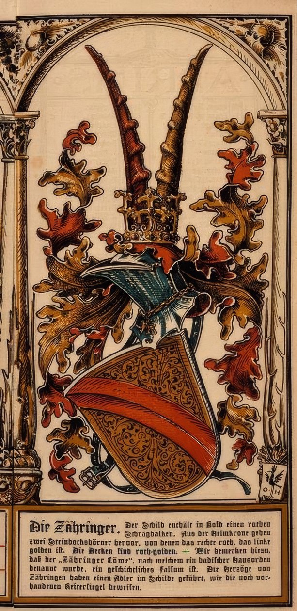 Erb německých královských rodů: The Zähringer od Otto Hupp