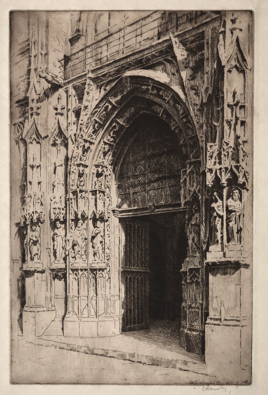 Portrail Central, Eglise St. Merri, Paříž od Otto J. Schneider