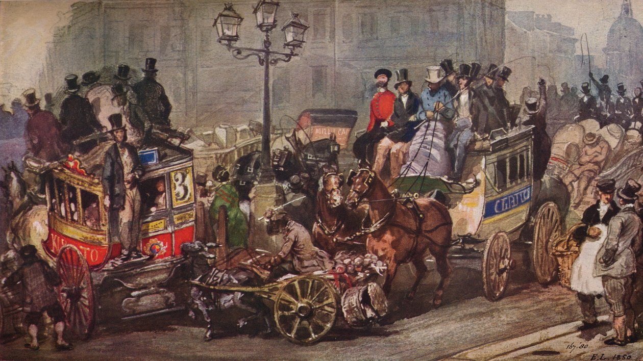 Scéna v Ludgate Circus, 1850 od Otto Limited