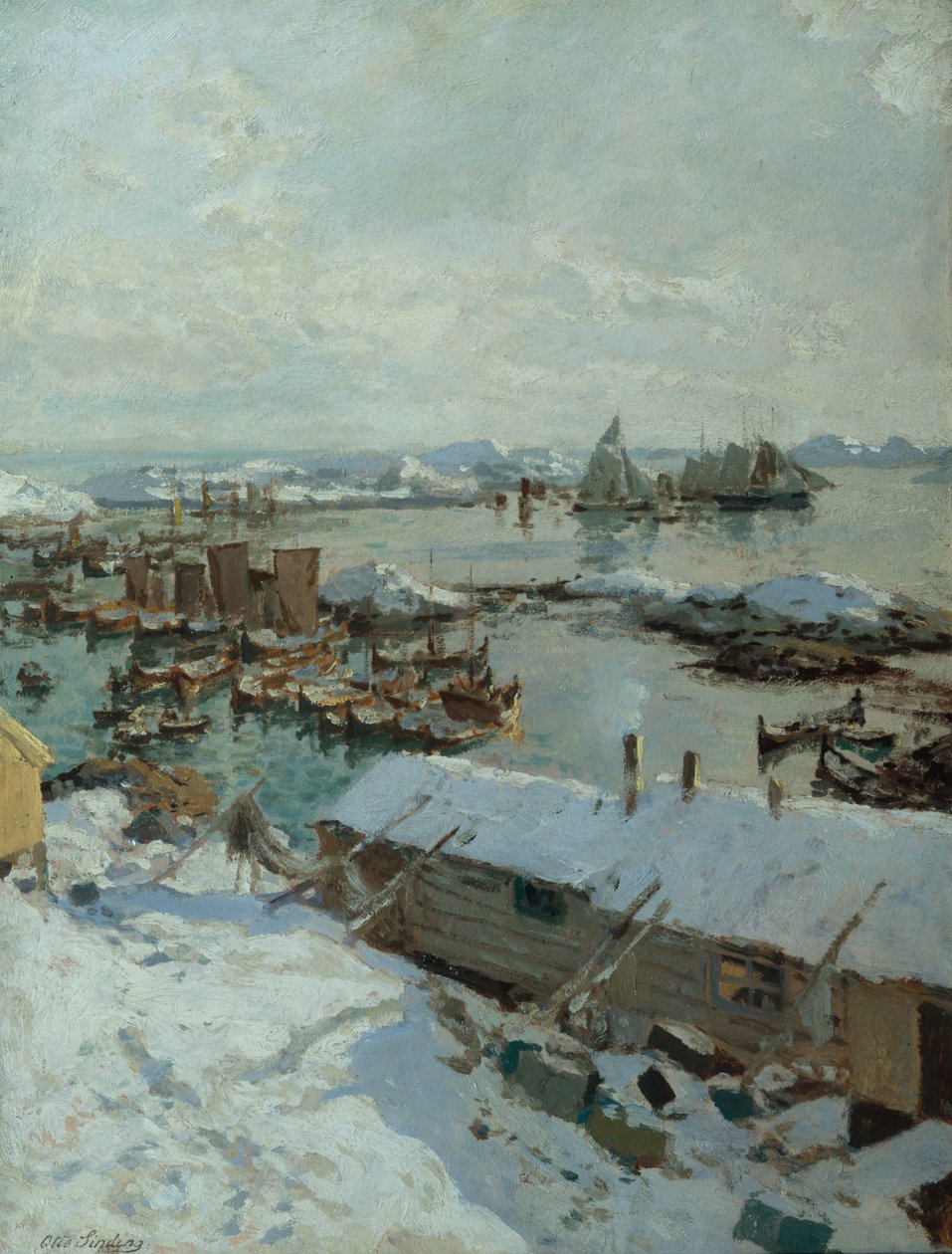 V přístavu Svolvaer od Otto Ludvig Sinding