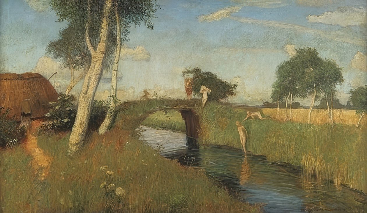Sommer am Moorkanal. 1896 od Otto Modersohn