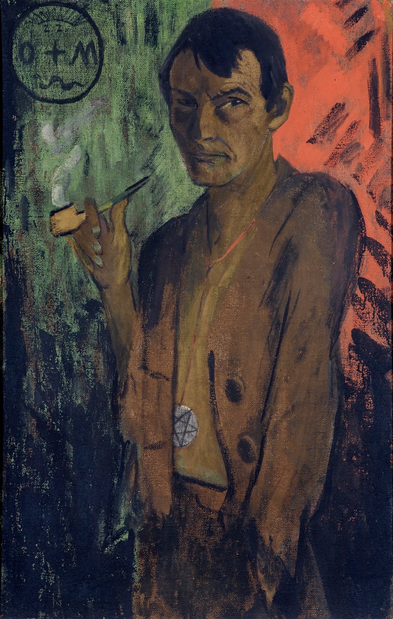 Autoportrét s pentagramem, c. 1924. od Otto Mueller
