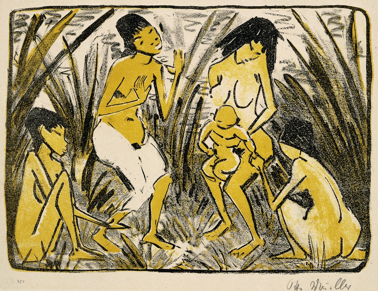 Objevení Mojžíše, 1920 od Otto Mueller