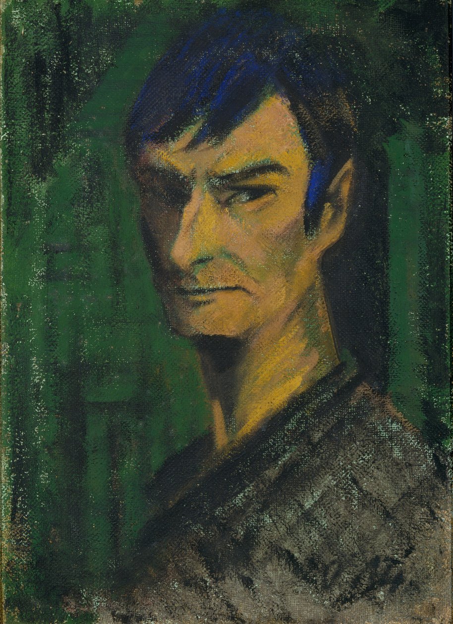 Autoportrét, asi 1921 (tempera na plátně) od Otto Muller or Mueller