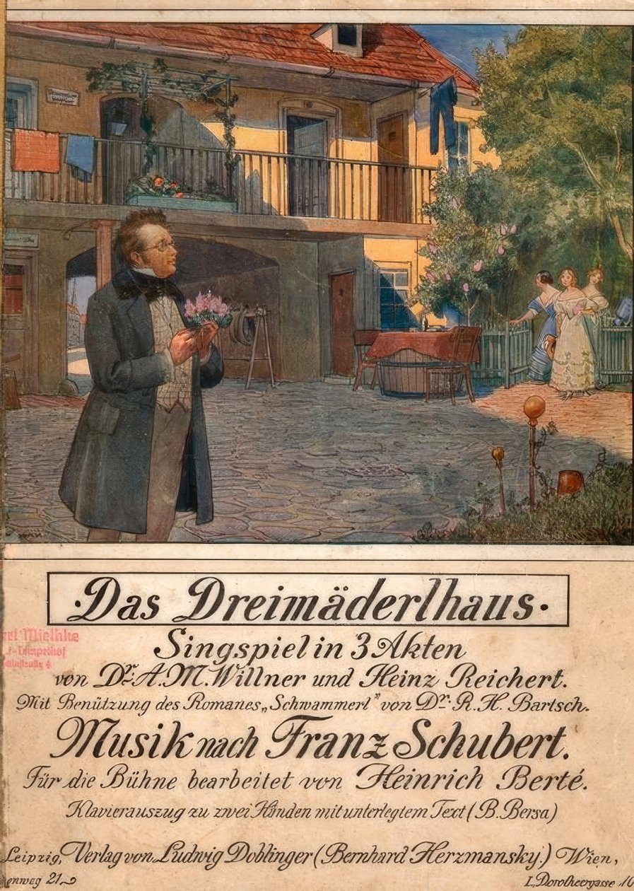 Berte, Dreimäderlhaus / Notendruck 1916 od Otto Robert Nowak