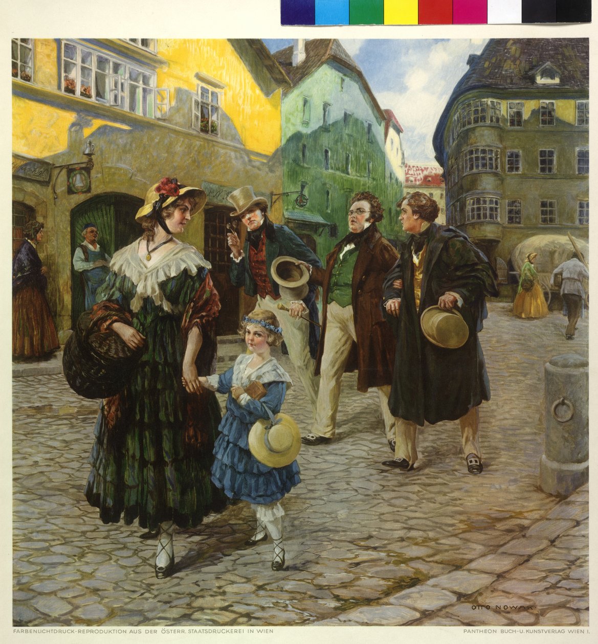 Franz Schubert na procházce s přáteli od Otto Robert Nowak