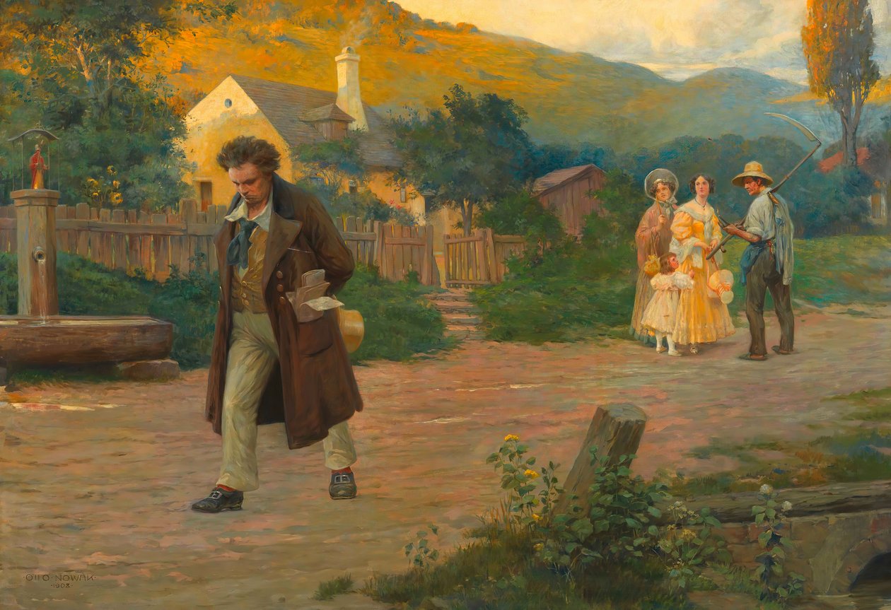 Osamělý mistr Beethoven na procházce u Vídně, 1908. od Otto Robert Nowak