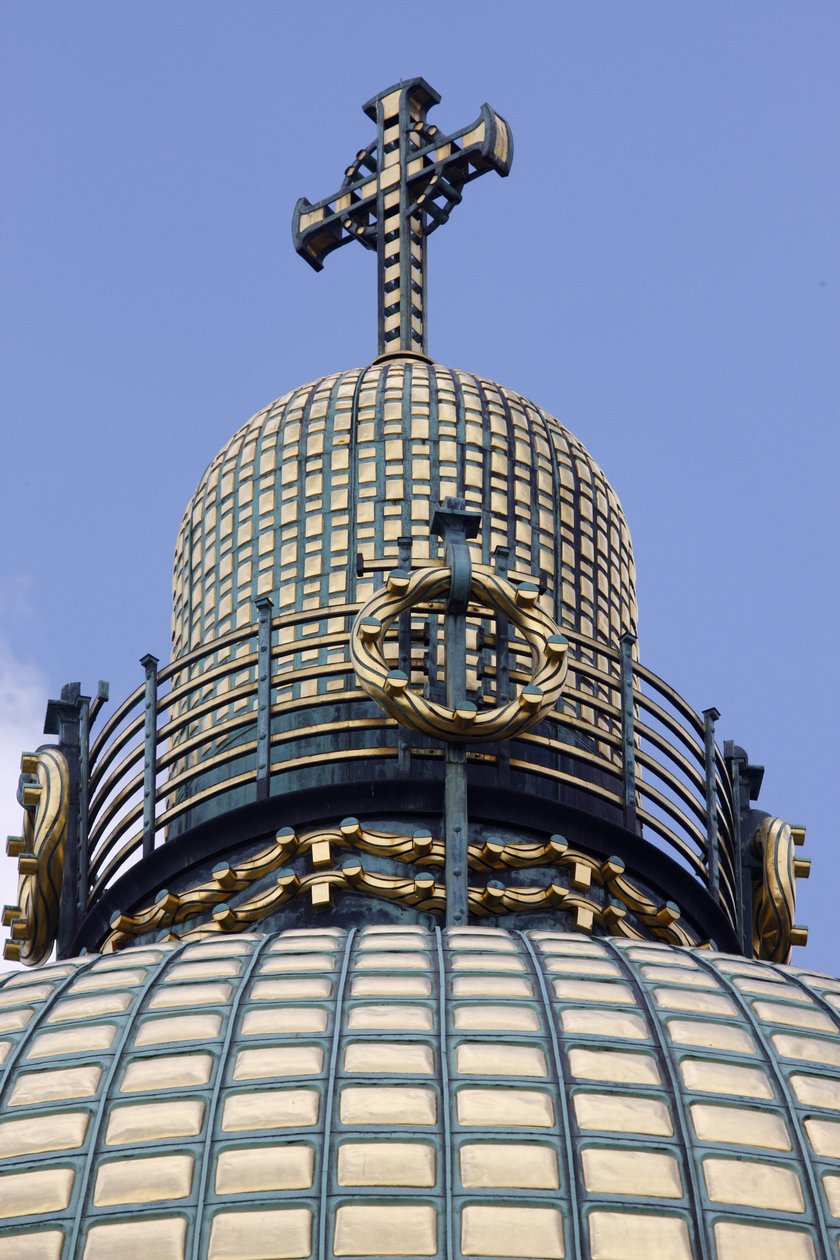 Am Steinhof (kostel sv. Leopolda) - kopule kostela, Vídeň, Rakousko (foto) od Otto Wagner