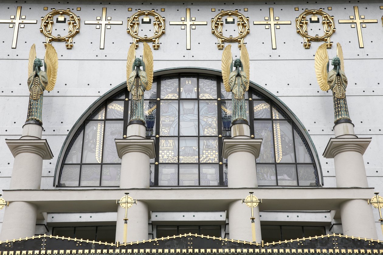 Kostel Am Steinhof (kostel Leopld) navržený Otto Wagnerem, Vídeň, Rakousko (foto) od Otto Wagner