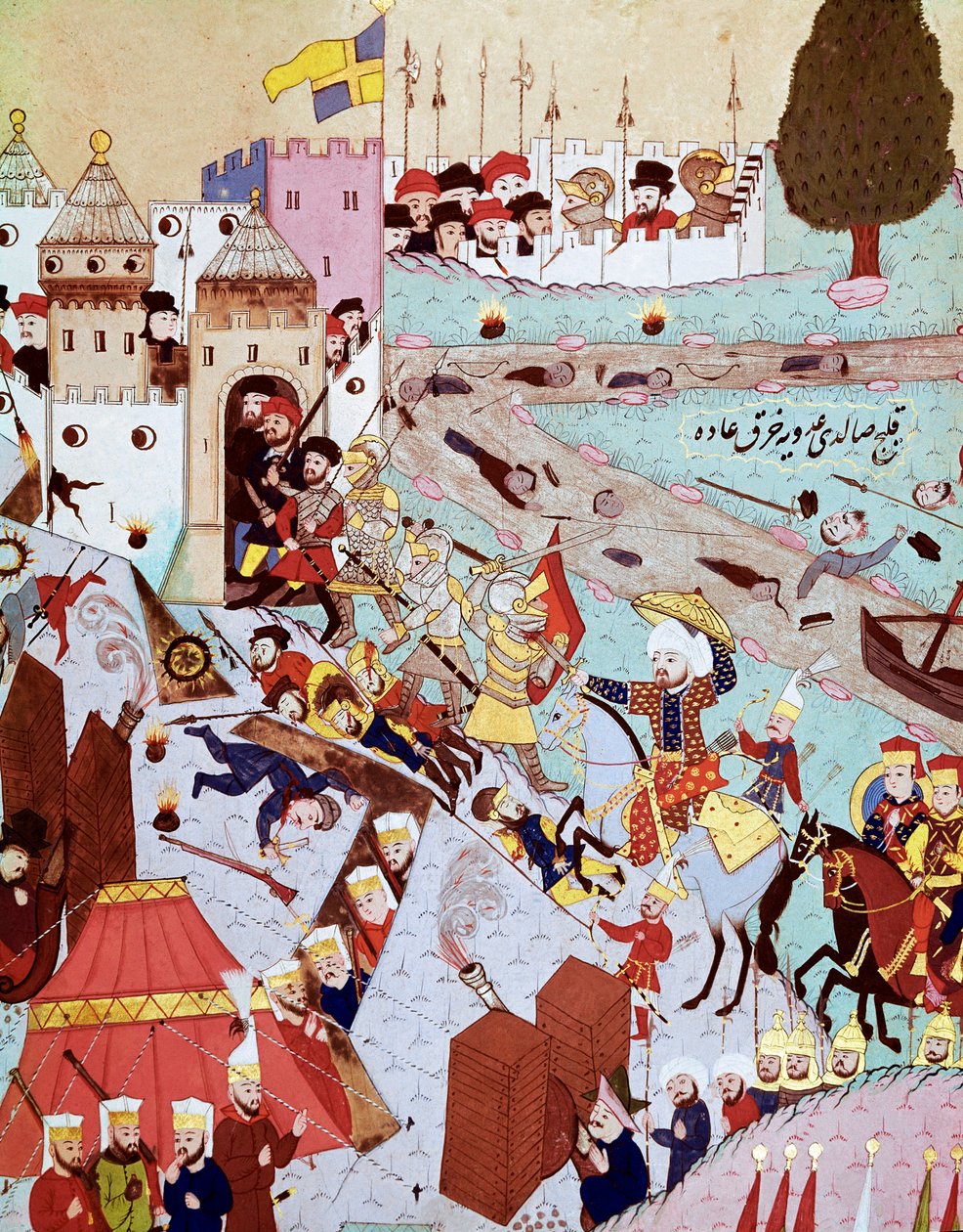 Převzetí Bělehradu armádou Solimana I. Nádherného od Ottoman School