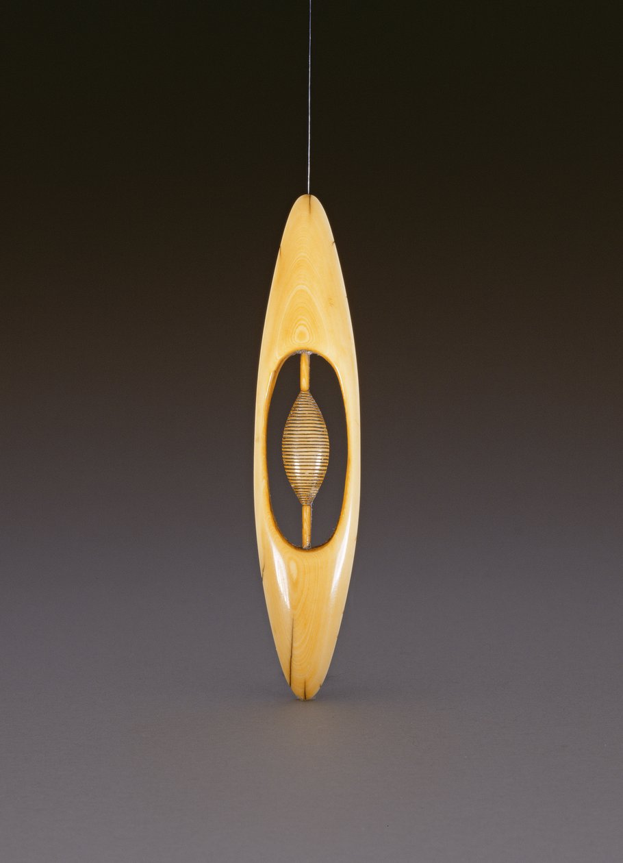 Netsuke zobrazující tkalcovský člun, kolem roku 1860 (viz také 208396) od Ozaki Kokusai