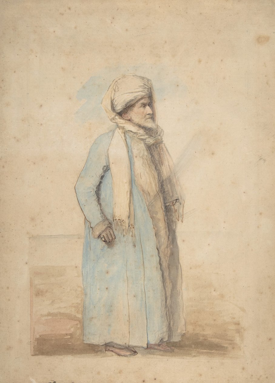 Vousatý muž v orientálním kostýmu, ca. 1780. od Ozias Humphry