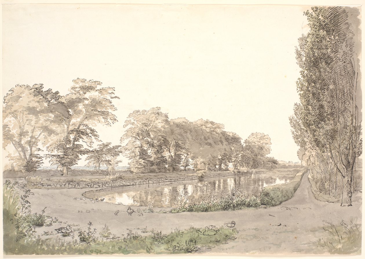 Přehrada ve Vogneserupu od P.C. Skovgaard