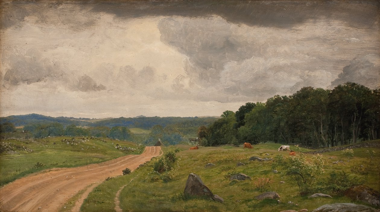 Krajina v Kongens Møller, Sealand. Odpolední světlo od P.C. Skovgaard