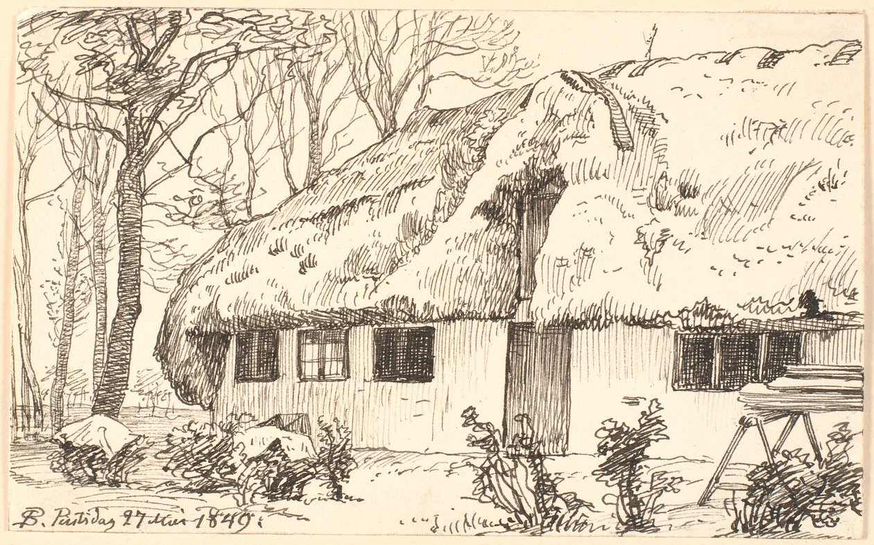 Zastřešený statek na Læsø od P.C. Skovgaard
