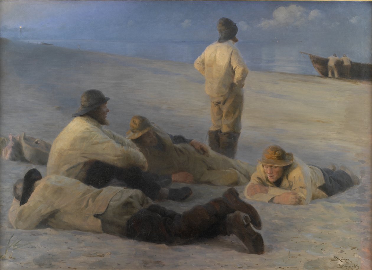 Rybáři na pláži Skagen od Peder Severin Krøyer