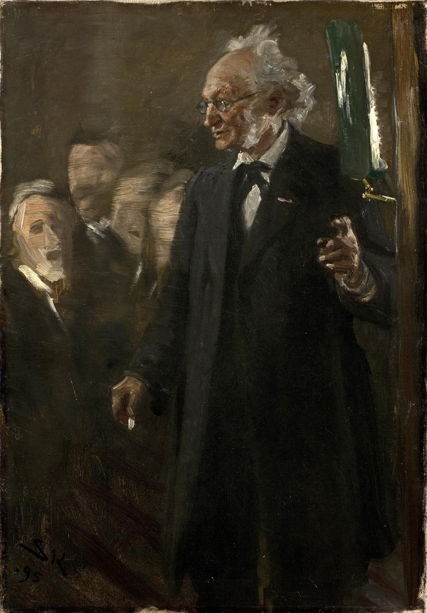 Profesor zoologie Japetus Steenstrup přednáší od Peder Severin Krøyer