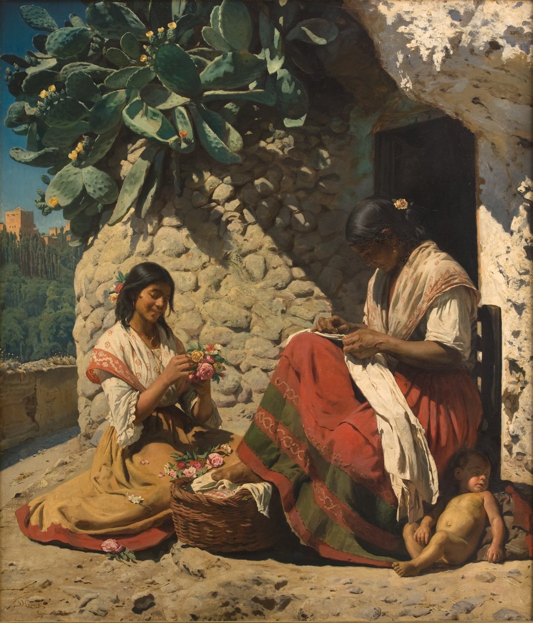 Dvě cikánky před jejich chatou. Španělsko od Peder Severin Krøyer