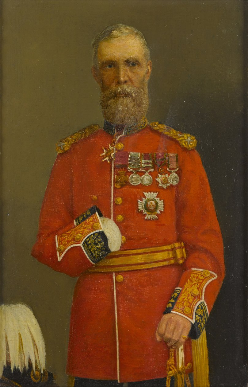 Generál Sir Mark Walker (olej na plátně) od P. A. Wilkins
