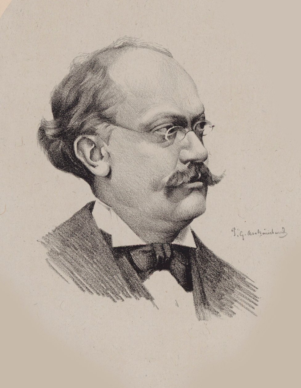 Portrét skladatele Charlese Lecocqa 1832-1918. od P. G. Archainbaud