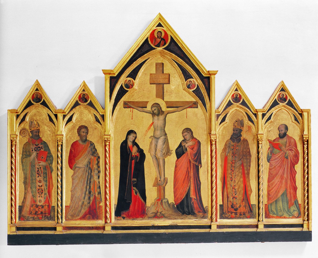 Ukřižování se svatými, 1310 (tempera na panelu) od Pacino di Buonaguida