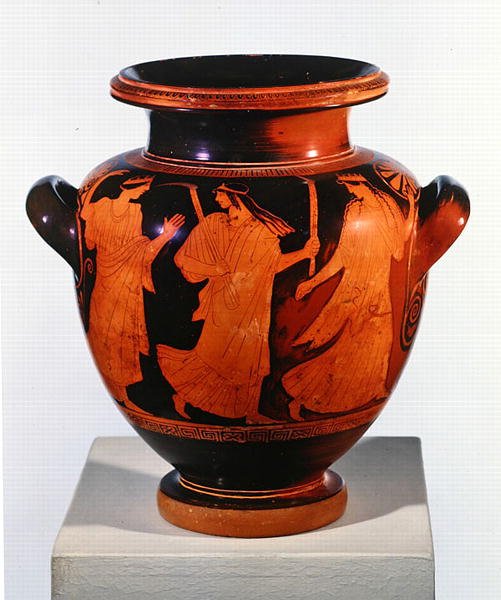 Attic Red-figure Stamnos (keramika) (viz také 293770) od Painter of the Birth of Athena